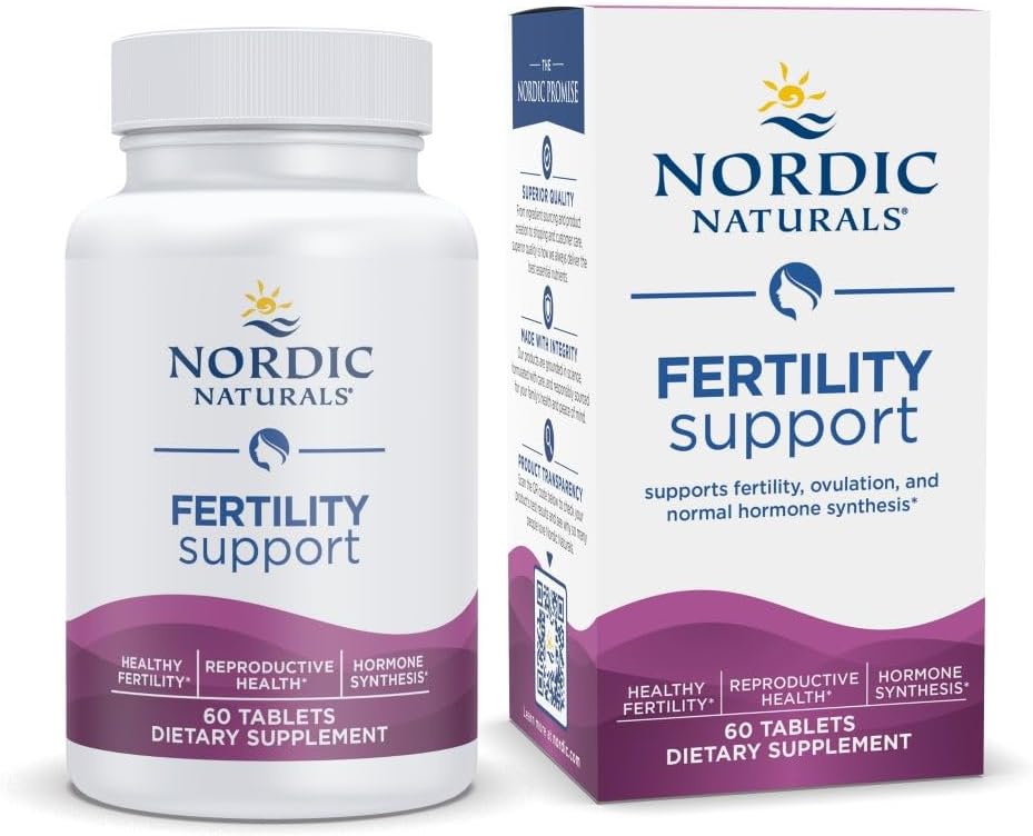 Nordic Naturals Fertility Support - Unflavored - 60 Kapsler - Women 's Fertility Supplement for Hormone & Ovulation Support - 30 Serveringer