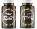 Zinktilskud til immunstøtte & reproduktiv sundhed - Chelated Zink, Echinacea, C-vitamin - immunbooster til voksne og børn - høj absorption 60 kapsler til mænd og kvinder - ikke-GMO, vegetar