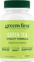 Green First Green Tea Vitality Formel - Forbedret med Moringa - Antioxidant-Rich for Clean Energy - Vegan & Gluten- Free - Kraftfuld Blend for Energy & Samlet Wellness (60 kapsler)