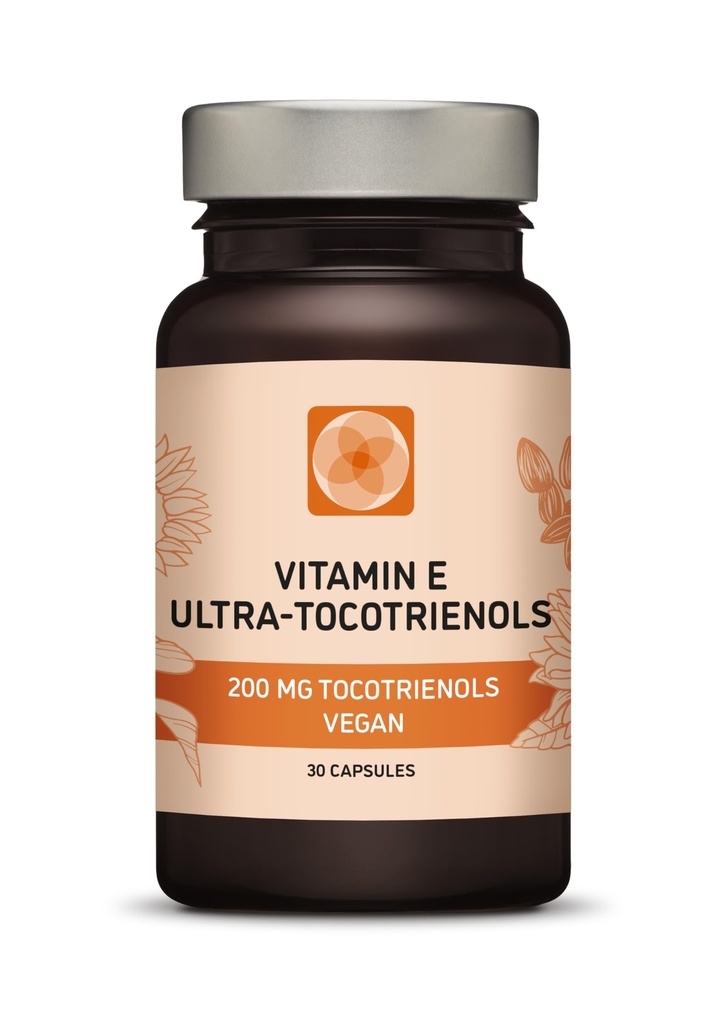 Ultra Tocotrienol 200mg Vitamin E Vegan - Alle 4 tocotrienoler - Alpha Tocotrienol + Beta Tocotrienol + Gamma Tocotrienol + Delta Tocotrienol - No Tocopherols (30)
