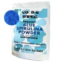 Organic Blue Spirulina Powder - Bulk 1 Pund Pack, 100% Phycocyanin, Pure Superfood fra Blue Algae - for Natural Food Farvelægning, Smoothies & Protein Drinks, Vegan - Pure Water Extraded