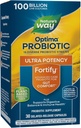 Nature 's Way Fortify Optima Probiotisk for voksne, 100 milliarder levende kulturer, 15 Stammer, Understøtter fordøjelse og immunforsvar *, Plantbaserede Prebiotic Fiber, 30 kapsler (Packaging May Vary)