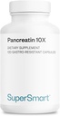 Supersmart - Pancreatin 10X 4000 per dag (Extra Strength) - fordøjelsesenzymer supplement - med protease, Lipase, Amylase, Trypsin - sund fordøjelse Support