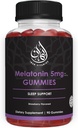 Halal Melatonin Gummeas 124; 2,5 mg - 5 mg - 124; sove- og søvnstøtte 124; Natural, Vegetar, Non- GMO, Gluten- Free, Gelatin- Free; for Ault, Mænd og kvinder