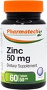 Zink 50 mg, immunsupporttilskud, elementært zinkchelatgluconat, mineralsk antioxidant til mennesker og kvinder sundhed, Acne, let at synke, 60 tabletter