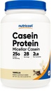 Nutricost Casein Protein Powder 2lb Vanilla - Micellar Casein, Gluten Free, Non- GMO