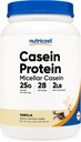 Nutricost Casein Protein Powder 2lb Vanilla - Micellar Casein, Gluten Free, Non- GMO
