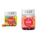 OLLY Multi + Probiotisk Voksen Multivitamin Gummy, 1 Millioner CFU 'er, fordøjelig og immun Support & Heavenly Hår Gummy, Understøtter sundt hår, Keratin, Biotin, AMLA, Chewable Supplement, 30 Dag