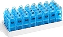 Månedlig AM / PM Pill Organizer - Color & Number- Coded 30 / 31- Day Pill Box med Secure Lids, BPA- Free & Travelly-Friendly Design Budd124; Store kompartmenter for vitaminer, Kosttilskud, Medicin Buddy Blue