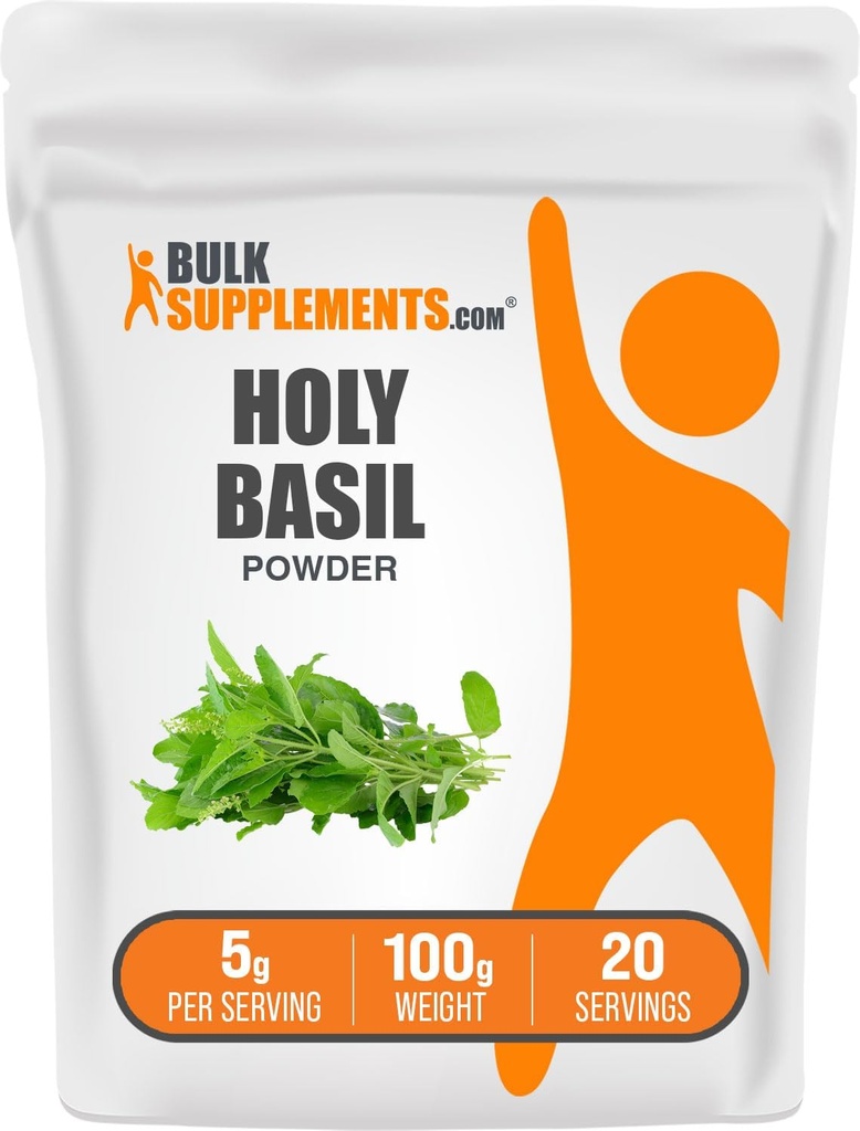 Bulkadditions.com Holy Basil Powder - Holy Basil Supplement, Holy Basil Leaf Powder - Tulsi Holy Basil, Herbal & Gluten Free, 5g per Serving, 100g (3,5 oz) (Pack of 1)