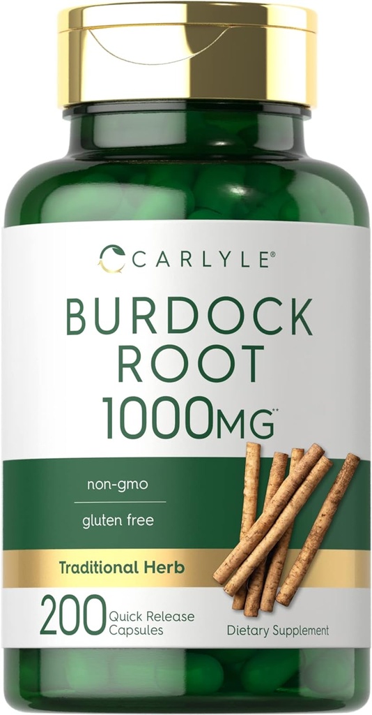 Carlyle Burdock Root 124; 1000 mg • 124; 200 kapsler • 124; ikke- GMO og gluten fri formel • 124; Traditionel Herb supplement • 124; Arctium Lappa ekstrakt