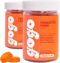 GOGO Fiber Gummy for voksne, 60 Greve (Pack of 2) - Prebiotic Chicory Root Inulin Fiber Supplement - Daily Gummy Fiber for fordøjelig Gut Sundhed - Non- GMO, Vegan & Cruelty- Free