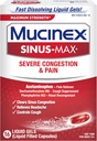 Mucinex Sinus- Max Max Strength Svær Congestion & Pain Liquid Gels, 16ct