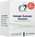 Design for sundhed immunsupportpakker - One Month Supply Vitamin Pakker med Immunitone Plus Mushroom Complex + urter, NAC, D-vitamin + K, Zink + C-vitamin (30 Pakker)