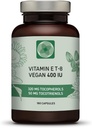 Vitamin E - alle 8 tocopheroler + tocotrienoler 400 IE Vegan - alfa tocopherol / tocotrienol + beta tocopherol / tocotrienol + Gamma tocopherol / tocotrienol + Delta tocopherol / tocotrienol (180)
