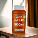 Gurkemeje med Sort Peber og Ingefær, Qunol 1500mg Gurkemeje Extract med 95% Curcuminoider, Forbedret Absorption, Understøtter sund inflammation respons, 180 Vegetariske Kapsler