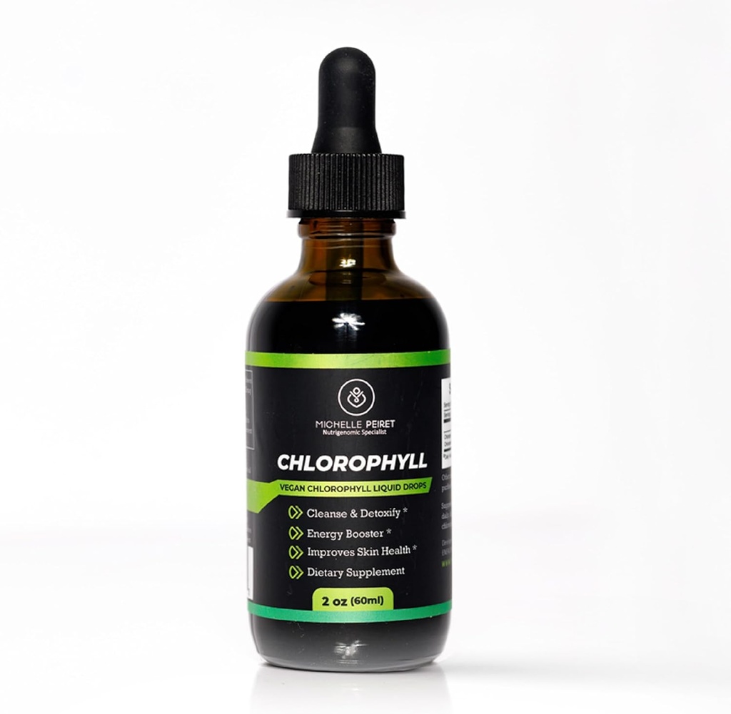 Chlorophyll flydende dråber, Premium kvalitet chlorophyll, hud Detox og energistøtte, 2oz / 60ml