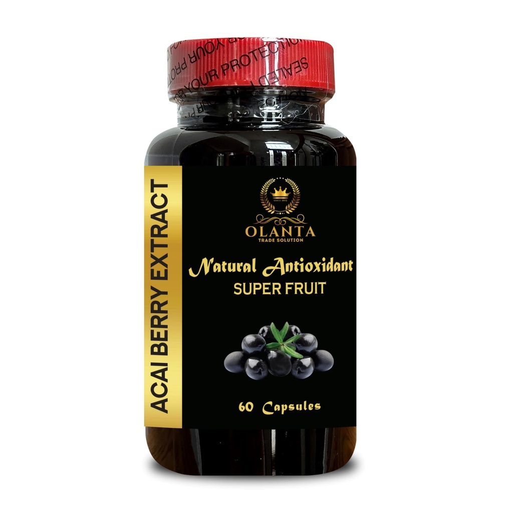 ACAI Berry Extract - acai Berry Cleanse, Non- GMO, Extract, Anti Aging Supplement Acai Berry Extract for kvinder og mænd, Wellness - 1 flaske 60 kapsler