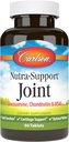 Carlson - Nutra- Support Joint, Glucosamine Chondroitin & MSM, Fælles funktion, Cartiage Support & Optimal Wellness, 60 tabletter