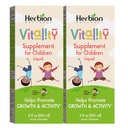 HERBION Naturals Vitality Supplement for børn, fremmer vækst og appetit, Relieves Træthed, Forbedrer mental & fysisk ydeevne, for børn 1 år & derover, 5 Fl Oz (pakke af 2)
