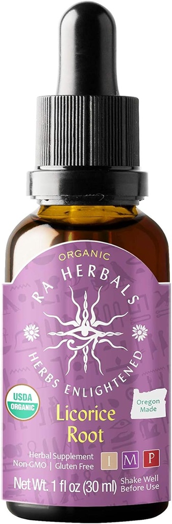 Ra Herbals Organic Lakrids Root Liquid Extract - Digital System Support - 1 fl oz