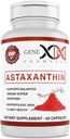 GENEX 12mg Astaxanthin Softgel (60 kapsler) Naturlig antioxidant til øje, hud og fælles sundhed & immunforsvar - Gluten fri, ikke-GMO (60 dages forsyning)