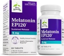 Terry naturligt Melatonin EP 120 5mg - Søvnstøtte supplement med antioxidanter - Glutenfrit supplement til sund søvn - Kosttilskud til sund aldring og immunforsvar - 60 tabletter