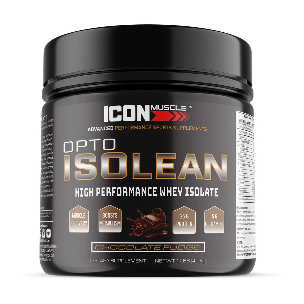Isolean Whey Protein Powder, Chocolate, 1 Pound