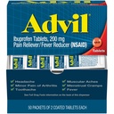 Advil Smerte Reliever og Fever Reducer, Smerte Relief Medicin med Ibuprofen 200mg for Hovedpine, Backache, Menstruel Smerte og Fælles Smerte Relief - 50x2 overtrukne tabletter