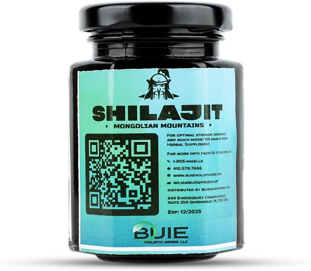 Autentiske mongolske shilajit-124; fra Altai Mountains-124; Pure Shilajit-resin-124; Naturlig kilde til Fulvic Humic Blend-124; Ayurvedic Rasayana Foryngelse Herbal Support 124; 100 GMS (3,5 Fl oz)