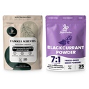 Jungle Powders Bundle for mænds sundhed & Vitality: 5oz Fadogia Agrestis Extract Powder - Pure Nigerian Supplement + 5oz Black Currant Powder - Frysetørret frugt til te, Juice, Smoothies, & Mere!