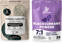 Jungle Powders Bundle for mænds sundhed & Vitality: 5oz Fadogia Agrestis Extract Powder - Pure Nigerian Supplement + 5oz Black Currant Powder - Frysetørret frugt til te, Juice, Smoothies, & Mere!