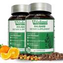 Rabarb- Herbal Forstoppelse Support, Gut Motilitet Supplement, Gentle Non- Laxative, Natural Afføring blødgørere, Bloating & Gas Relief, Daglig tarmbevægelse, Herbal Poop piller, 90 Kapsler