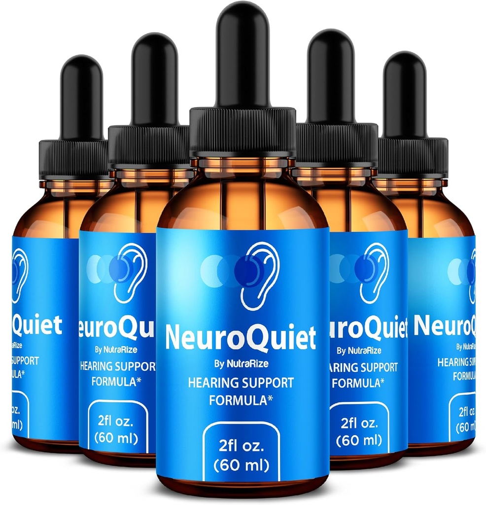 (5 Pack) NeuroQuiet Drops - Official Hearing Support Formel med All- Natural Ingredients to Help Keep Ear Wellness, Premium Gotas anmeldelse (150 Servere)
