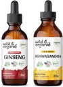 Wild & Organic Ginseng Tinktur 2 fl oz & Ashwagandha Tinktur 4 fl oz