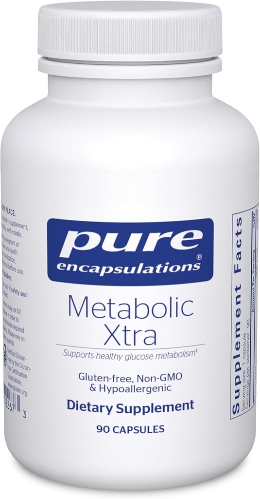Pure indkapslinger Metaboliske Xtra Note 124; supplement til Support Carbohydrat Metabolisme, og Homeostase *