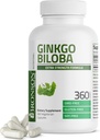 Bronson Ginkgo Biloba Extra Strength Understøtter Brain Function & Memory Support, 360 Vegetariske Kapsler