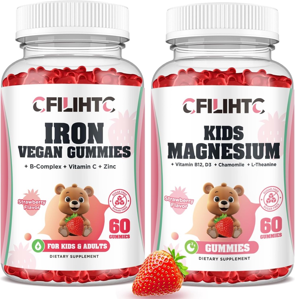 Magnesium Glycinat Gummies for børn og jern Gummies supplement til kvinder børn