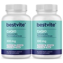 BESTVITE Coenzym CoQ10 100mg (240 vegetariske kapsler) (2 - Pack) naturligt gæret - ingen stearater - ingen Fillers - Vegan - Non GMO - Gluten Free