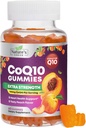 CoQ10 Gummies for voksne 100mg - 3X Styrke, Høj Absorption, Antioxidant Supplement for Heart Health Support & Energy Production, Ultra Coenzym Q10 Vitamin, Coq 10 Kosttilskud - 60 CoQ10 Gummies