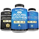 Nutrivein Premium Shilajit kapsler, Liposomal Glutathione tillæg, & Berberine supplement Bundle: Berberine, Glutathione, & Shilajit kapsler til mænd og kvinder - Metabolisme, Vitality, & Balance