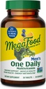 MegaFood One Daily Herre Multivitaminer - Multivitamin for mænd - C-vitamin, D3-vitamin og B12-vitamin - Muskel, Energi Metabolisme og immunforsvar - Vegetarisk, Gluten Free - 30 tabletter, 30 servering