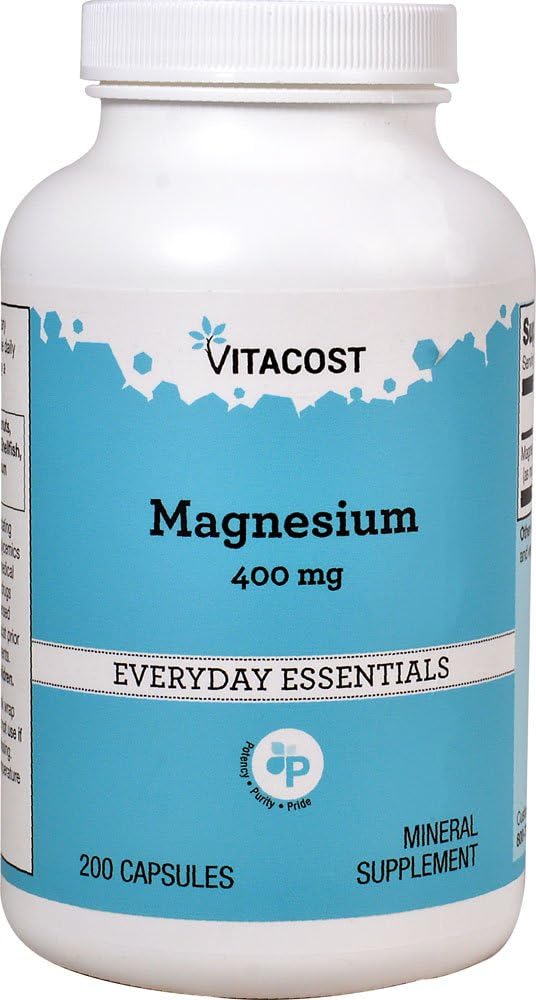 Vitacost Magnesium - 400 mg - 200 kapsler