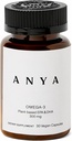 ANYA Omega 3 med 300mg DHA og EPA, Rene ingredienser, Non- GMO, 100% Vegan, Gluten, Soy, og Dairy Free. Supplement for kvinder, Prenatal Postnatal Vitamin til Amning og Amning Support