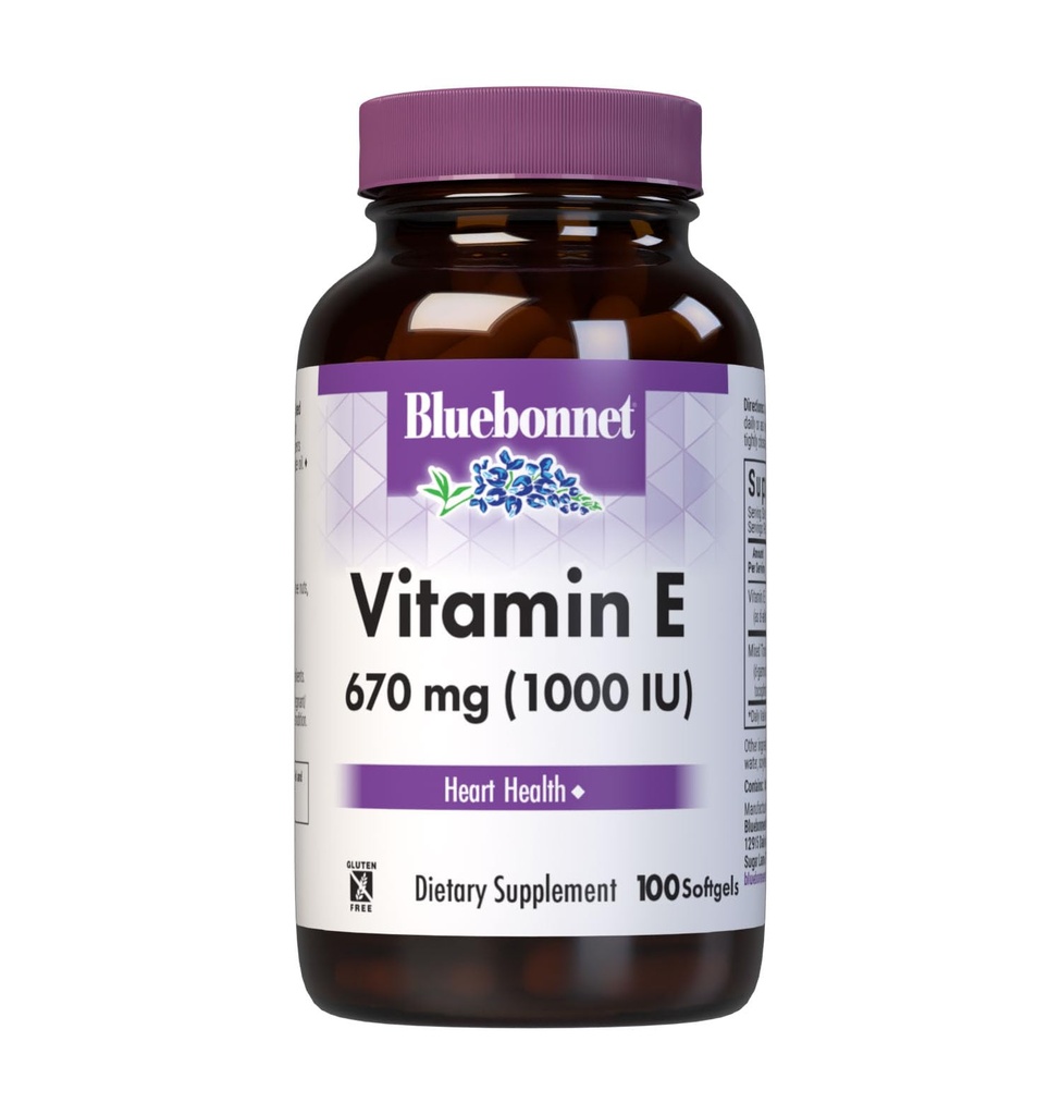 BlueBonnet Vitamin E 1000 IE Blandede bløddele, 100 Tæl