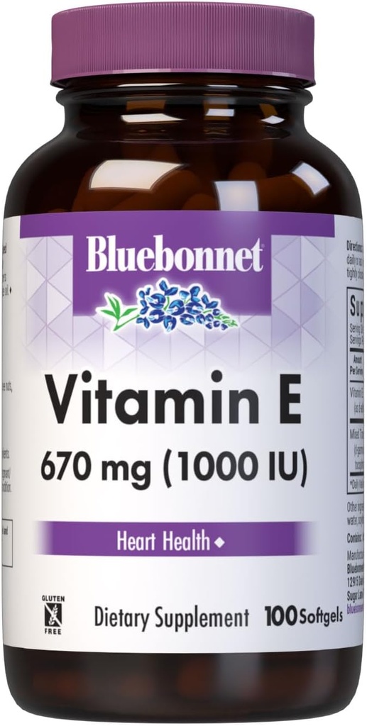 BlueBonnet Vitamin E 1000 IE Blandede bløddele, 100 Tæl