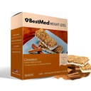 BestMed - High Protein Nutrition Bar - Low- Carb, 15g Protein, Low Sugar, Low Calorie, Meal Erstatning Bar (kanel, 1 Box - 7 Greve)