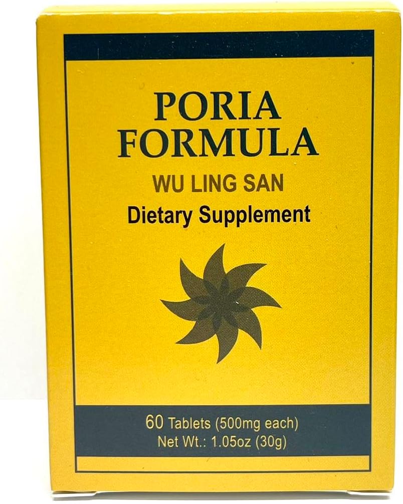 Poria Formula - Wu Ling San Herbal Supplement Helps Promote The Urinary System and Strengthens The Spleen 60 Tablets 500mg/each Made in USA