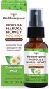 Wedderspoon Propolis og Manuka Honey Throat Spray, Kamille & Mint, 1 Fl Oz (pakke med 1), Sore Throat Relief, Natural immunforsvar