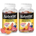 Airborne 750mg Vitamin C Gummies for Adults, Immune Support Supplement with Powerful Antioxidants Vitamins A C & E - 2x63ct Bottles (126 Gummies), Assorted Fruit Flavor